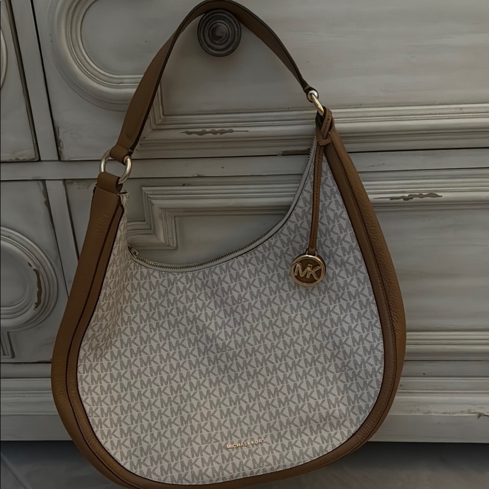 Michael Kors Brown and Cream Women's Bag